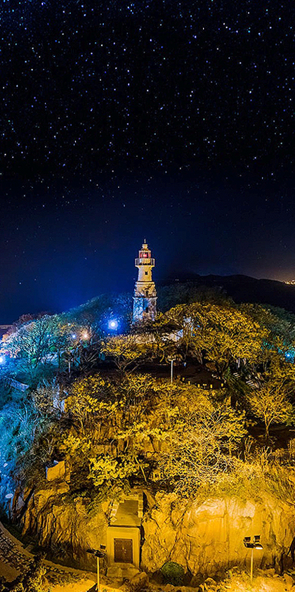 夜景航拍：小青岛